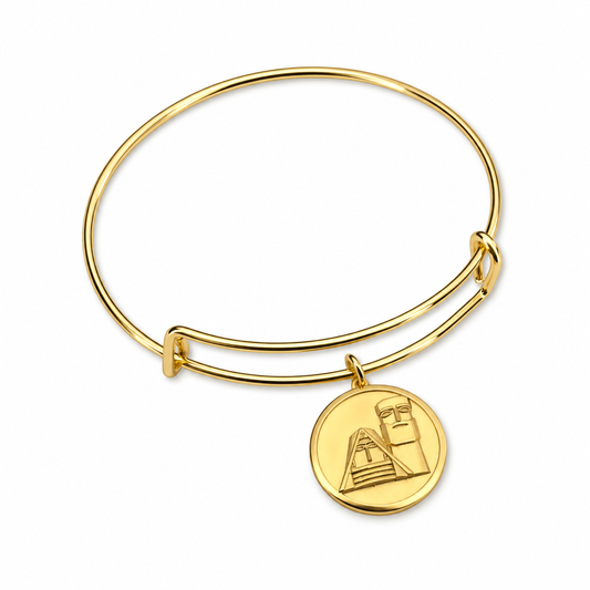 Tatik Papik Coin Bangle-Matte Gold