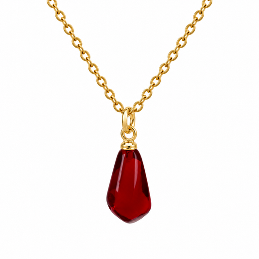 Aril Necklace-Dark Red