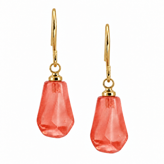 Aril Earrings-Coral