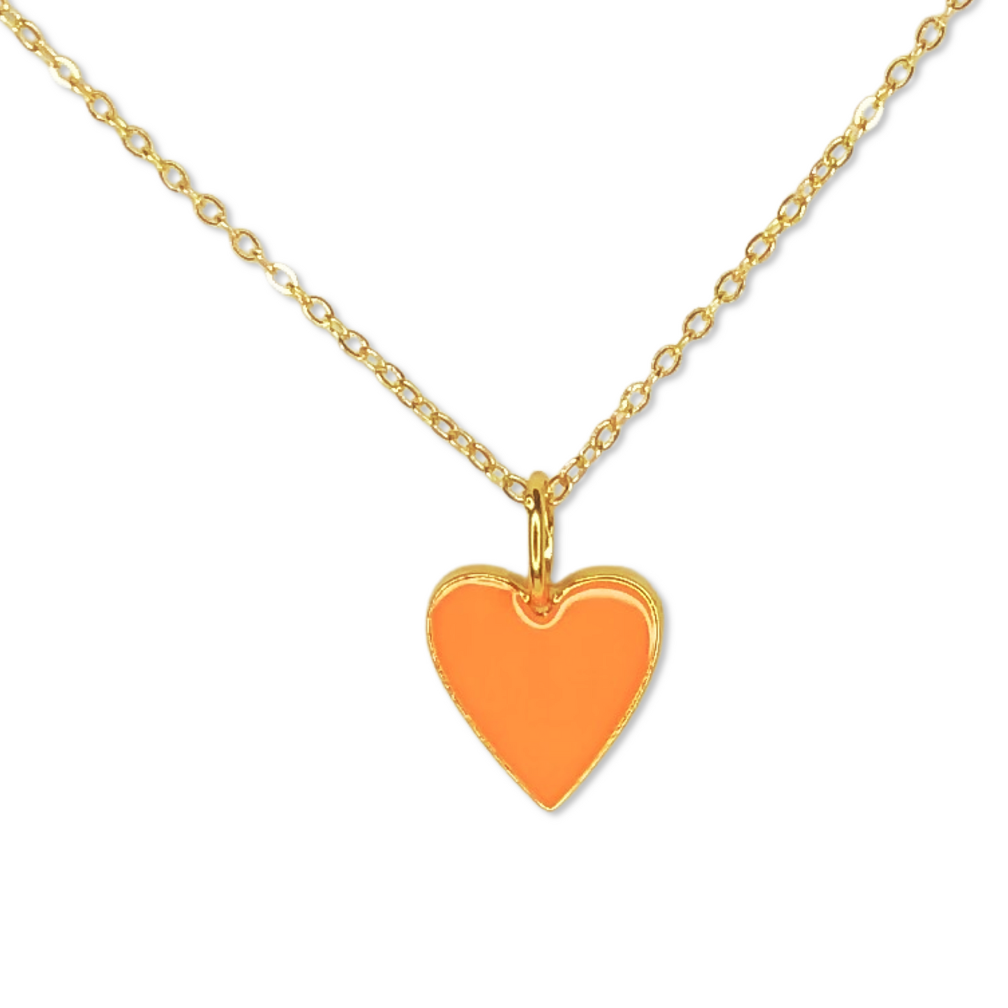 Small Epoxy Heart Necklace
