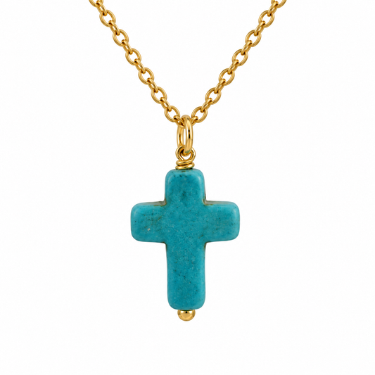 Turquoise Cross Necklace