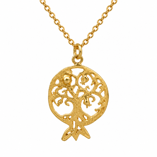 Noor Tree Of Life Necklace-Matte Gold