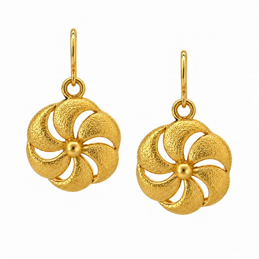 Signature Arevakhach Earrings-Matte Gold